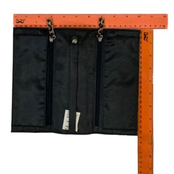 Jewelry Roll Leopard Animal Print Travel Case Satin Brown Black Tan Multicolor - Picture 4 of 16